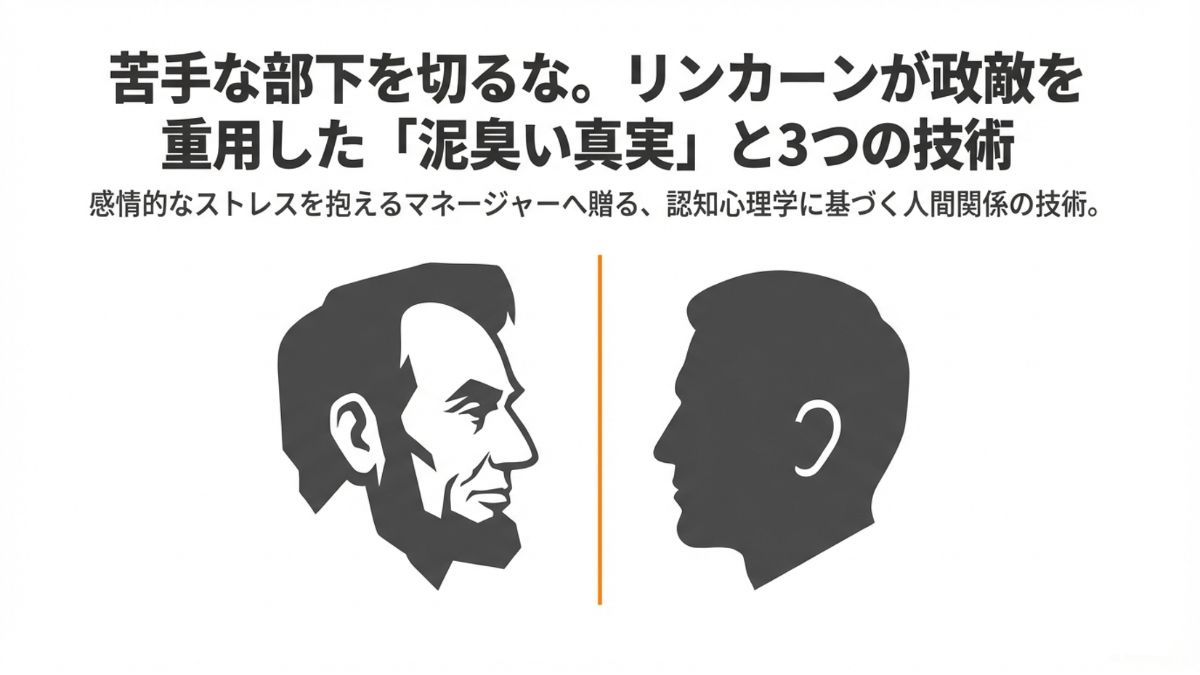 リンカーンは政敵に「内閣に入れ」と言った——合わない人間の能力を活かす3つの技術