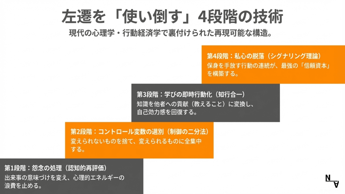 左遷を「使い倒す」4段階の技術——現代の心理学・行動経済学で裏付けられた再現可能な構造