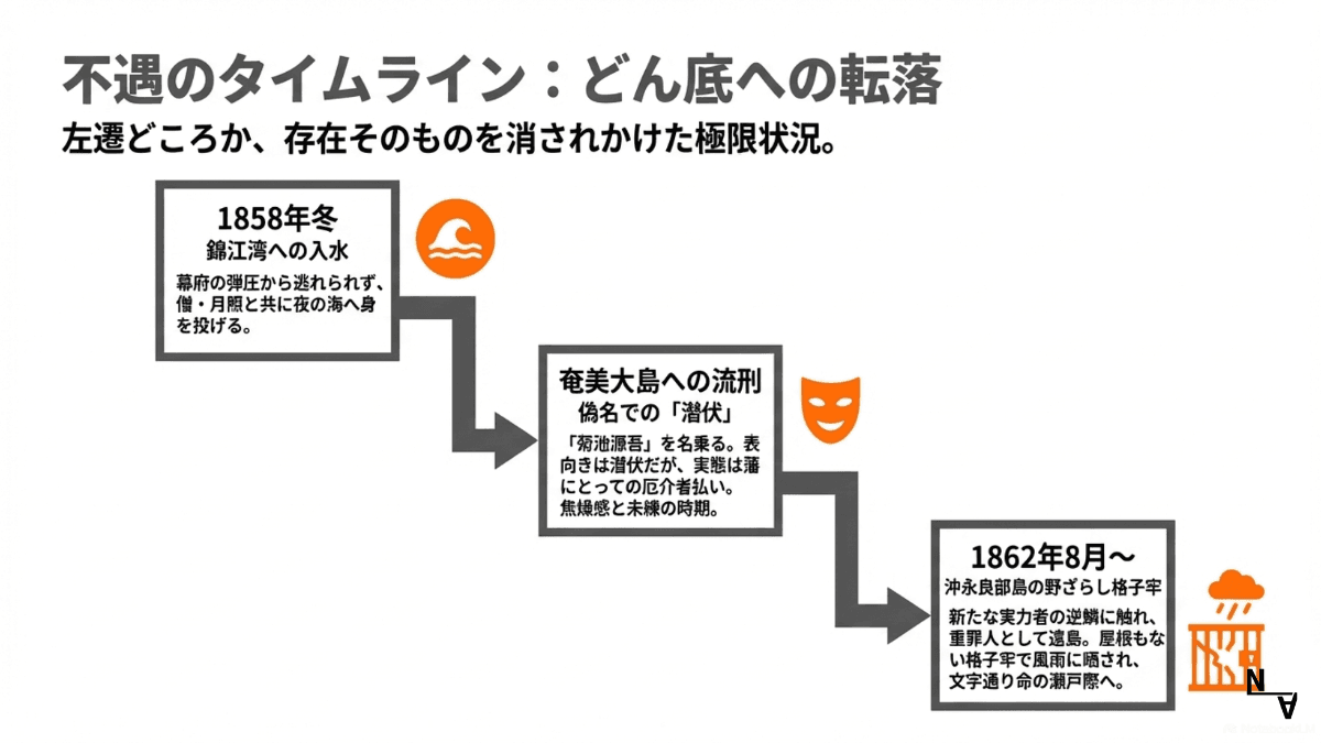 不遇のタイムライン：どん底への転落——左遷どころか、存在そのものを消されかけた極限状況